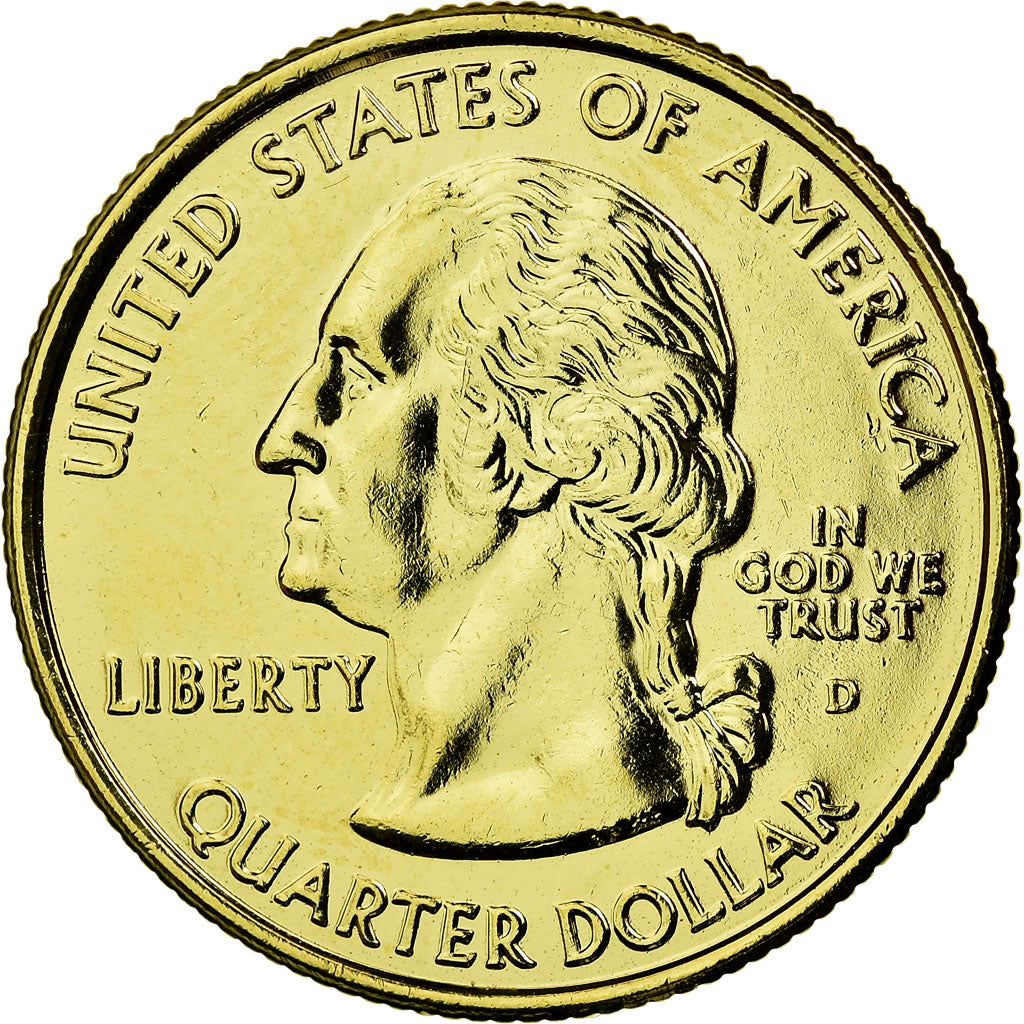 Moneda, Estados Unidos, South Dakota, Quarter, 2006, U.S. Mint, EBC, Gold plated