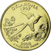 Coin, United States, Oklahoma, Quarter, 2008, U.S. Mint, AU(55-58), Gold plated