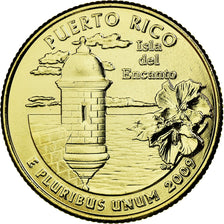 Monnaie, États-Unis, Puerto Rico, Quarter, 2009, U.S. Mint, SUP, Métal doré