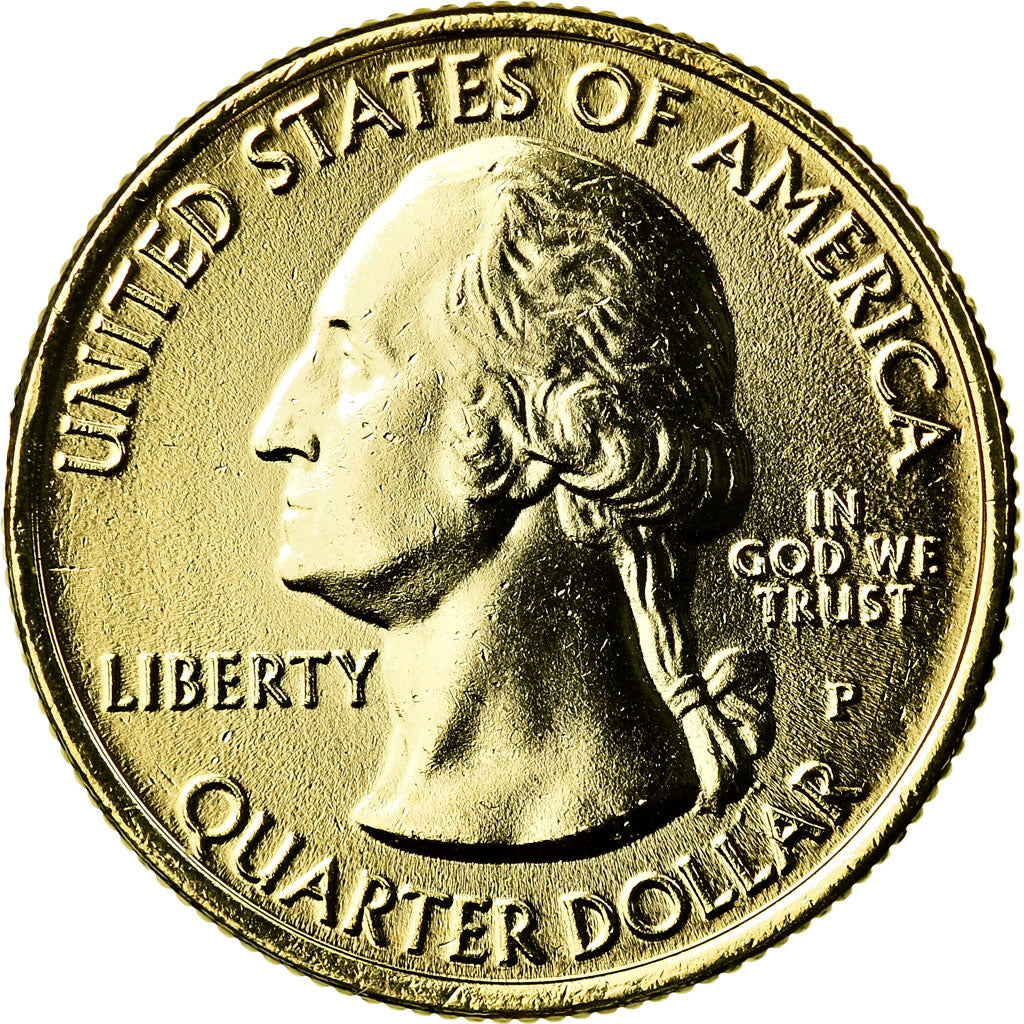 Monnaie, États-Unis, Mount Hood, Quarter, 2010, U.S. Mint, SUP, Métal doré