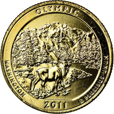 Coin, United States, Olympic, Quarter, 2011, U.S. Mint, AU(55-58), Gold plated