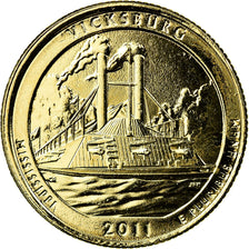 Moneta, Stati Uniti, Vicksburg, Quarter, 2011, U.S. Mint, SPL-, Gold plated
