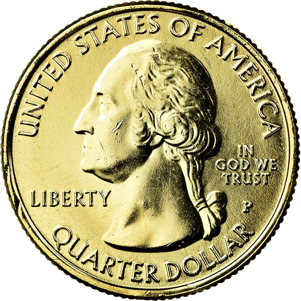 Moneda, Estados Unidos, Denali, Quarter, 2012, U.S. Mint, EBC, Gold plated