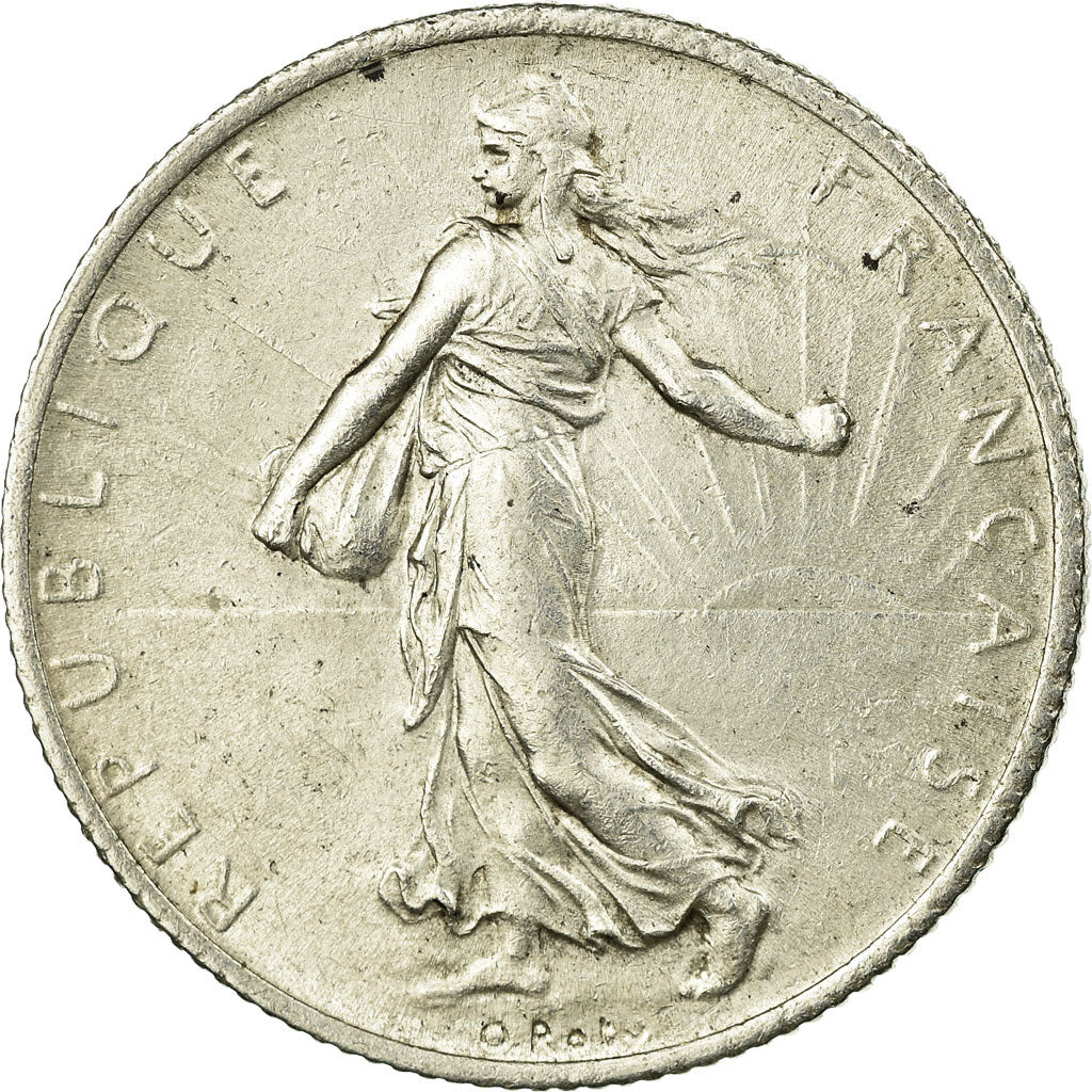 Coin, France, Semeuse, 2 Francs, 1914, Castelsarrasin, AU(55-58), Silver