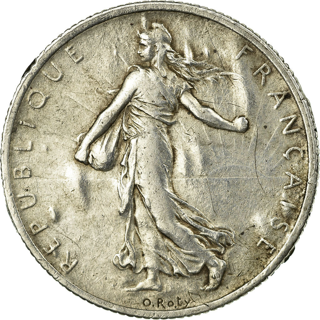 Munten, Frankrijk, Semeuse, 2 Francs, 1914, Paris, ZF, Zilver, KM:845.1