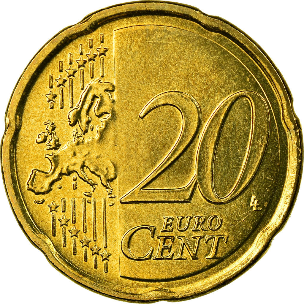 Grèce, 20 Euro Cent, 2007, SPL, Laiton, KM:212