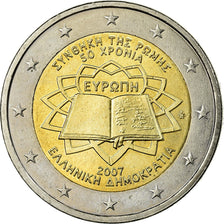 Greece, 2 Euro, Traité de Rome 50 ans, 2007, MS(63), Bi-Metallic, KM:216