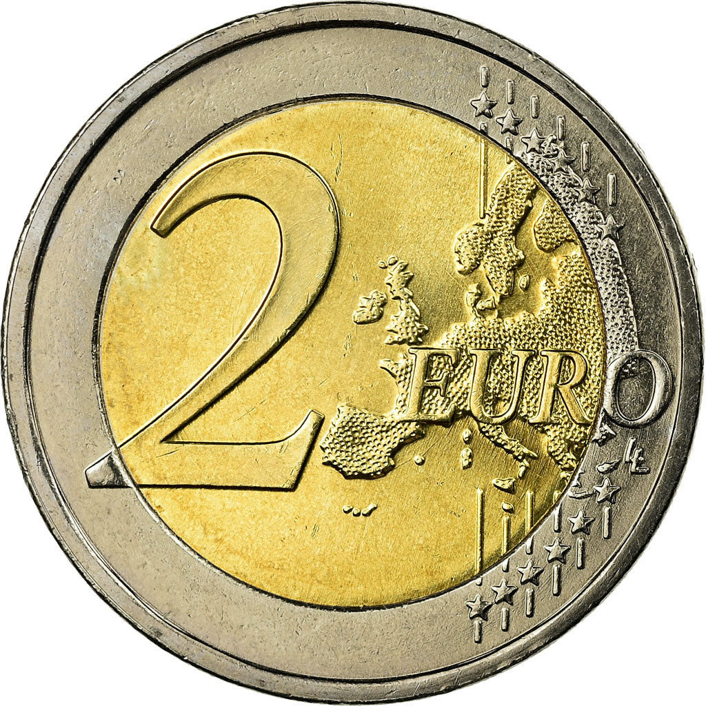 Greece, 2 Euro, Traité de Rome 50 ans, 2007, MS(63), Bi-Metallic, KM:216