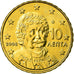 Greece, 10 Euro Cent, 2008, MS(63), Brass, KM:211