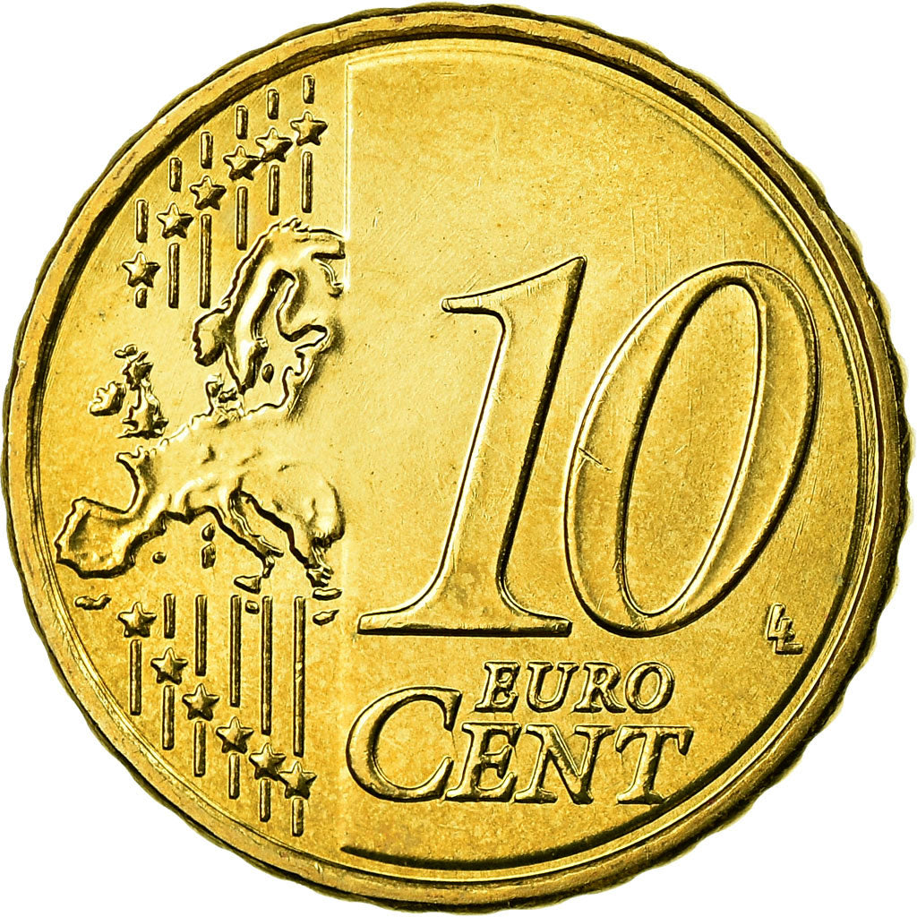 Griechenland, 10 Euro Cent, 2008, UNZ, Messing, KM:211