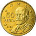 Grecja, 50 Euro Cent, 2008, MS(63), Mosiądz, KM:213
