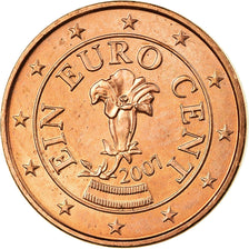 Austria, Euro Cent, 2007, MS(63), Copper Plated Steel, KM:3082
