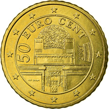 Österreich, 50 Euro Cent, 2007, UNZ, Messing, KM:3087