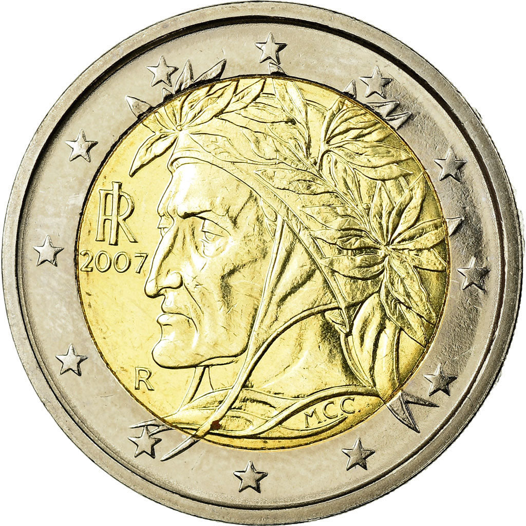 Italy, 2 Euro, 2007, MS(63), Bi-Metallic, KM:217