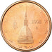 Itália, 2 Euro Cent, 2008, MS(63), Aço Cromado a Cobre, KM:211