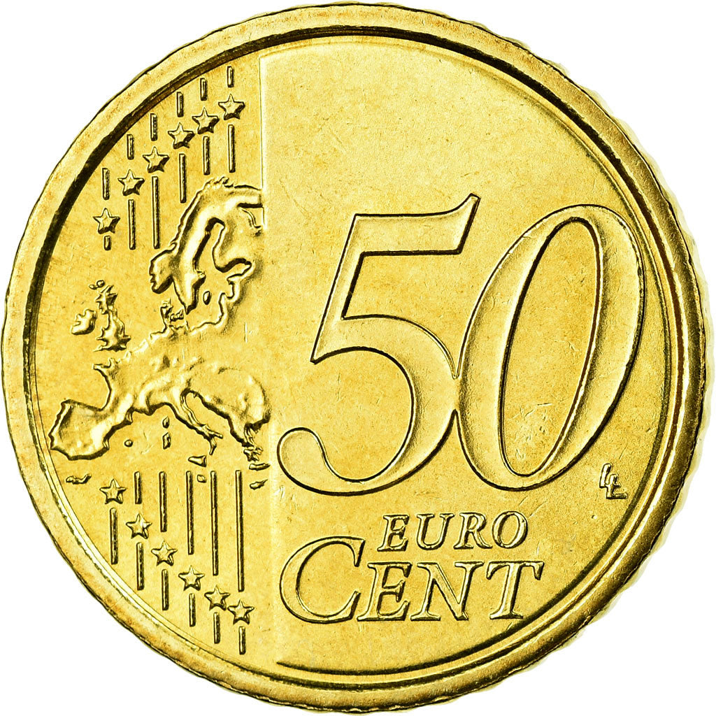 Italien, 50 Euro Cent, 2008, UNZ, Messing, KM:249