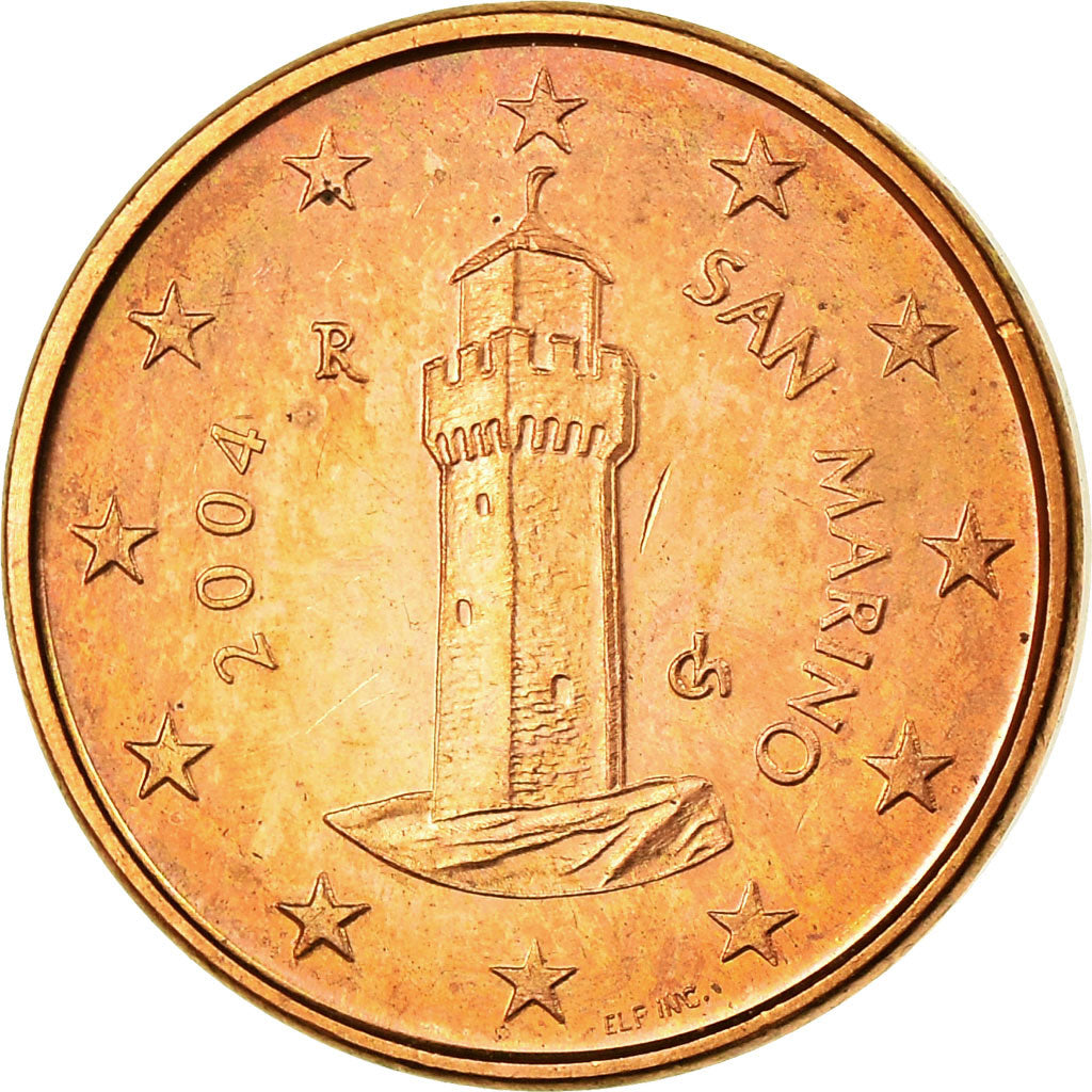 San Marino, Euro Cent, 2004, UNZ, Copper Plated Steel, KM:440
