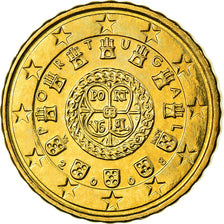 Portogallo, 10 Euro Cent, 2008, SPL, Ottone, KM:763