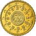Portogallo, 10 Euro Cent, 2008, SPL, Ottone, KM:763