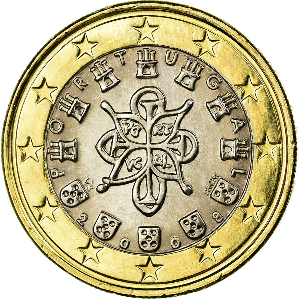 Portugal, Euro, 2008, MS(63), Bi-Metallic, KM:766