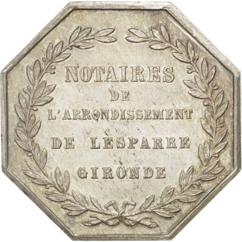 France, Token, Notary, AU(55-58), Silver