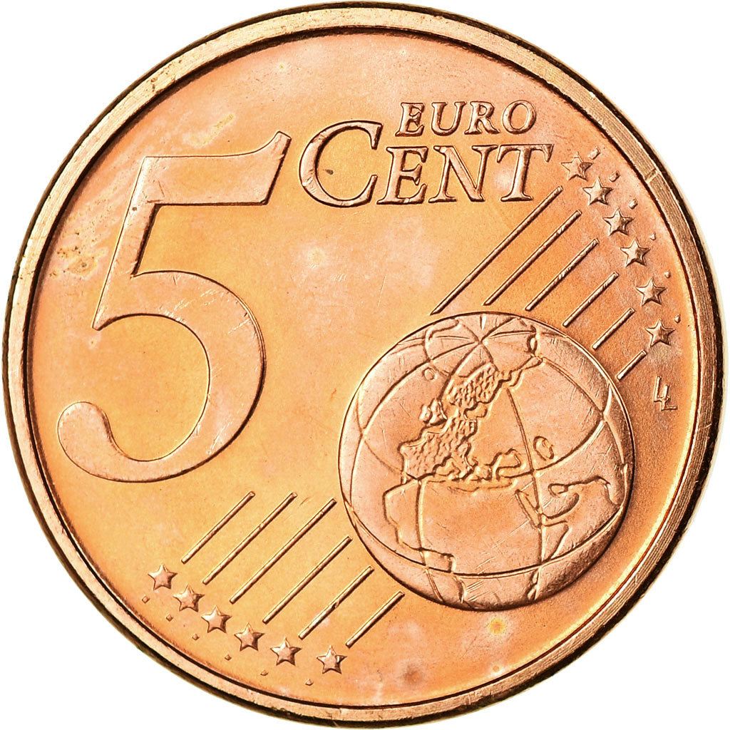 Portugal, 5 Euro Cent, 2005, MS(63), Aço Cromado a Cobre, KM:742