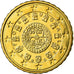 Portugal, 10 Euro Cent, 2005, MS(63), Brass, KM:743