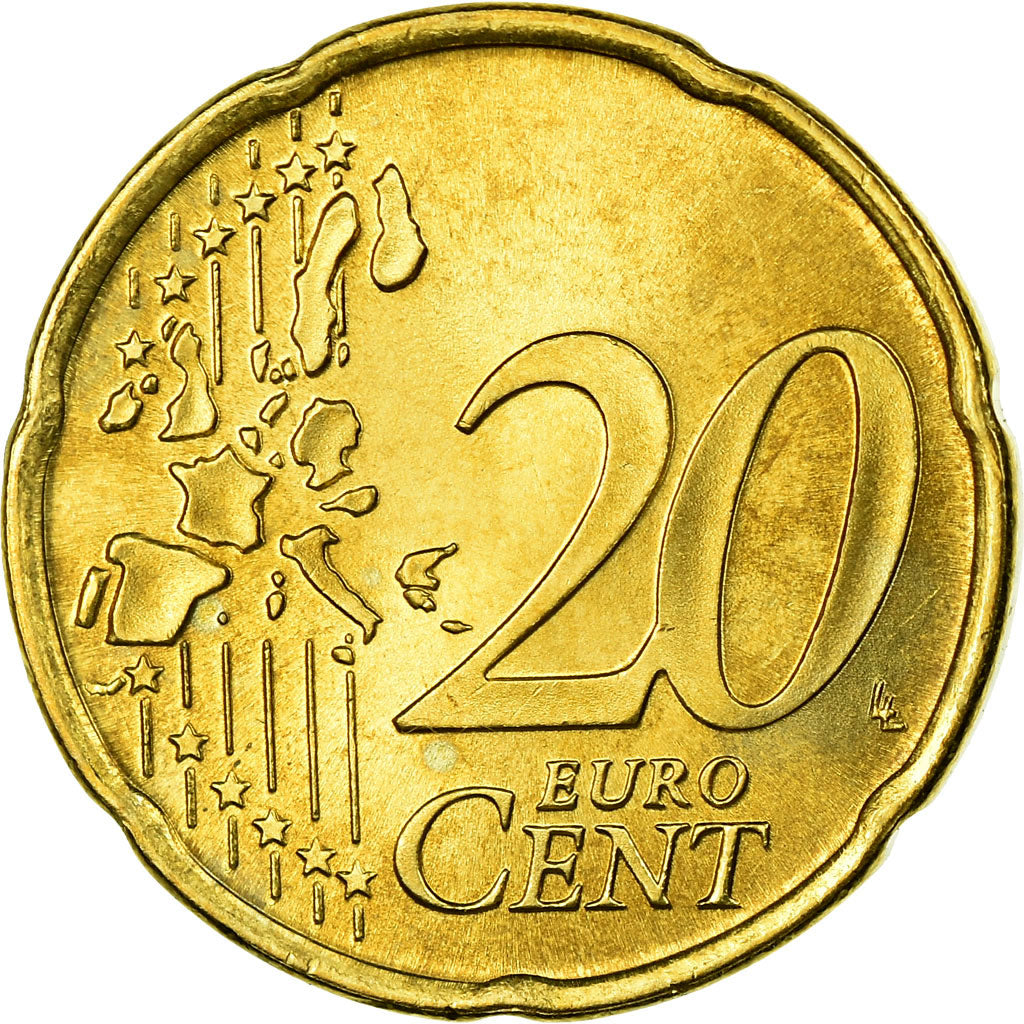 Portugal, 20 Euro Cent, 2005, MS(63), Latão, KM:744