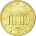 GERMANY - FEDERAL REPUBLIC, 50 Euro Cent, 2002, MS(63), Brass, KM:212