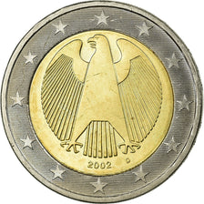 GERMANY - FEDERAL REPUBLIC, 2 Euro, 2002, MS(63), Bi-Metallic, KM:214