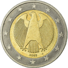 GERMANIA - REPUBBLICA FEDERALE, 2 Euro, 2002, BB, Bi-metallico, KM:214
