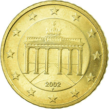 GERMANY - FEDERAL REPUBLIC, 50 Euro Cent, 2002, MS(63), Brass, KM:212