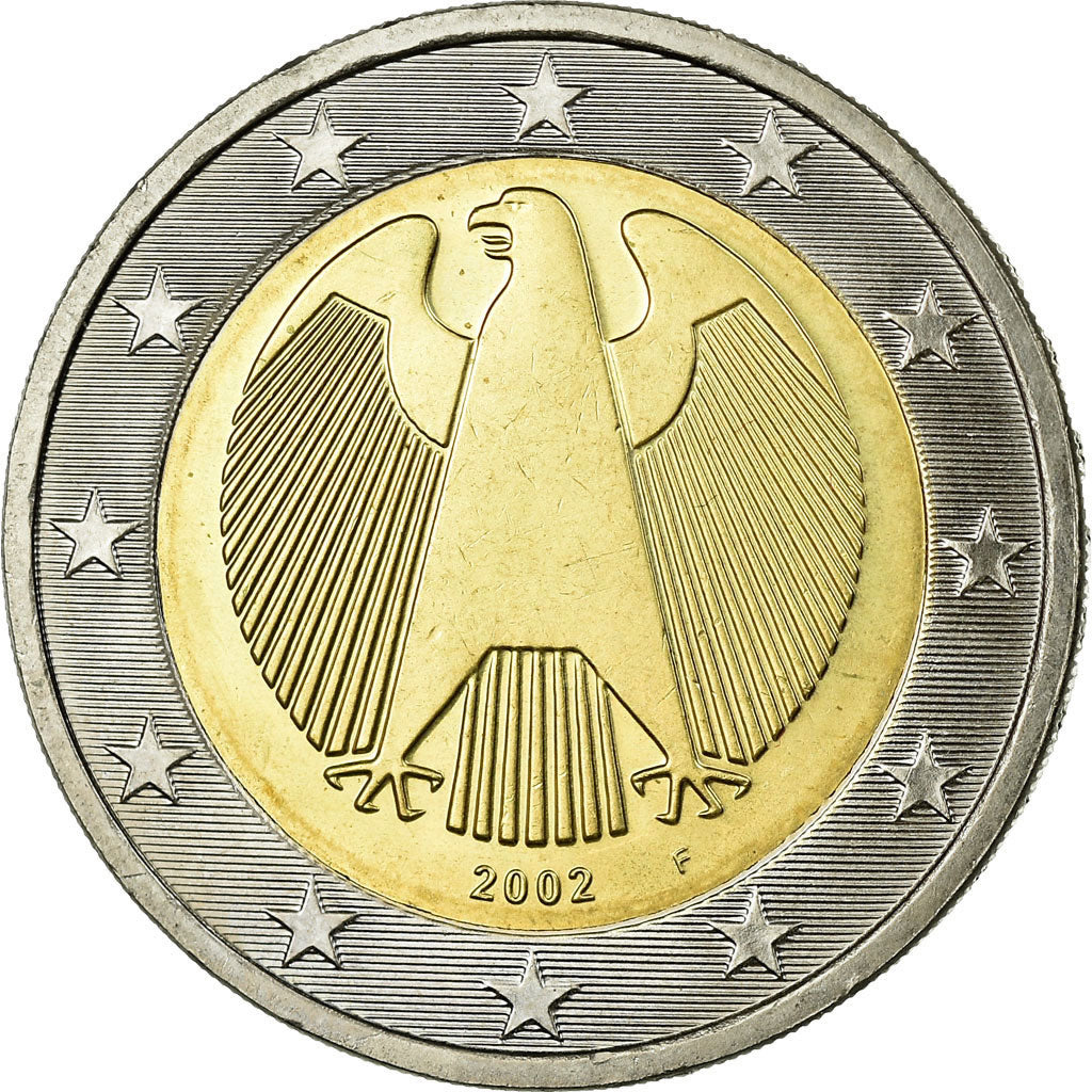 GERMANY - FEDERAL REPUBLIC, 2 Euro, 2002, MS(63), Bi-Metallic, KM:214
