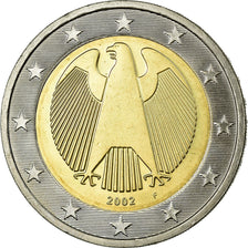 GERMANY - FEDERAL REPUBLIC, 2 Euro, 2002, MS(63), Bi-Metallic, KM:214