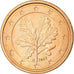 GERMANY - FEDERAL REPUBLIC, 2 Euro Cent, 2002, MS(63), Copper Plated Steel