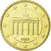 GERMANY - FEDERAL REPUBLIC, 10 Euro Cent, 2002, MS(63), Brass, KM:210
