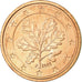 GERMANY - FEDERAL REPUBLIC, 2 Euro Cent, 2002, MS(63), Copper Plated Steel