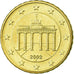 GERMANY - FEDERAL REPUBLIC, 10 Euro Cent, 2002, MS(63), Brass, KM:210