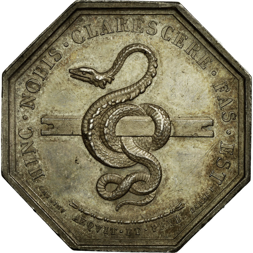 France, Token, Notary, MS(60-62), Silver, Lerouge:409.