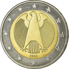 GERMANY - FEDERAL REPUBLIC, 2 Euro, 2002, MS(63), Bi-Metallic, KM:214