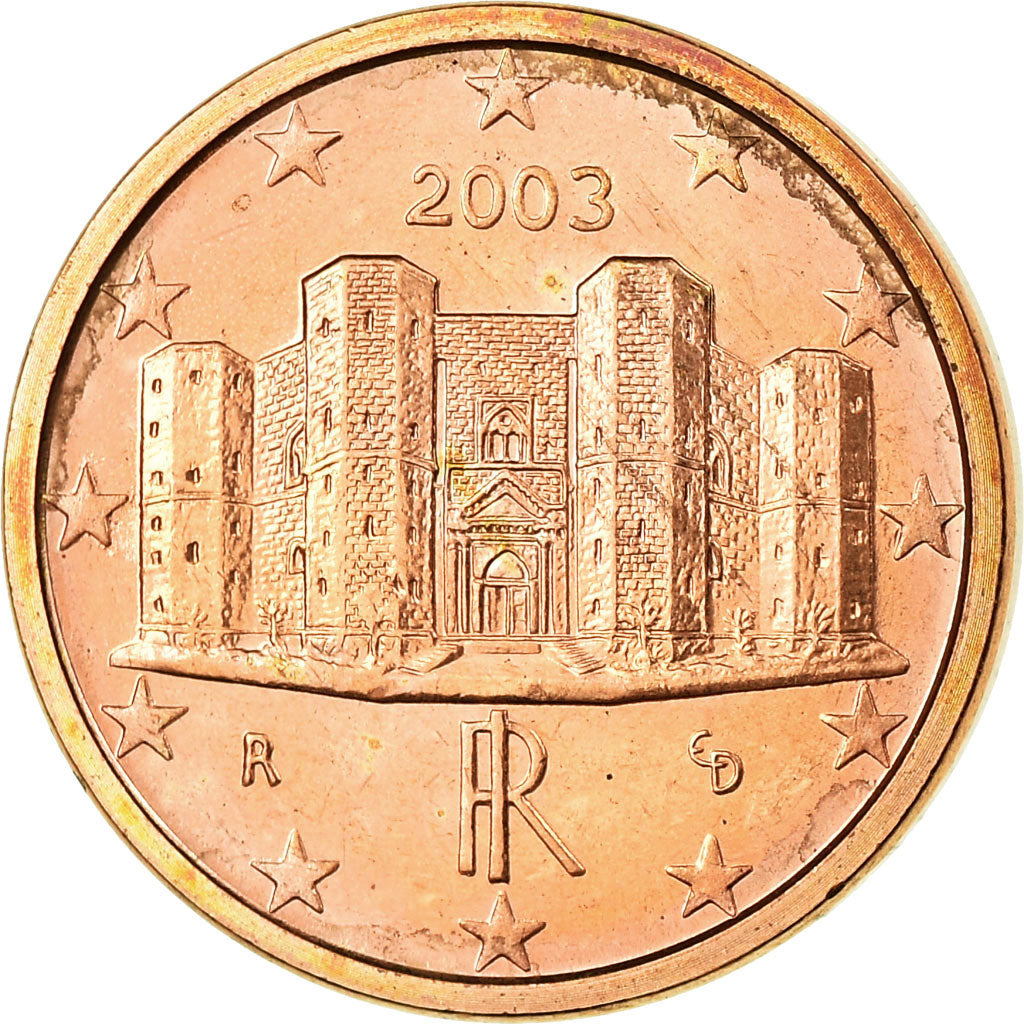 Italy, Euro Cent, 2003, MS(63), Copper Plated Steel, KM:210