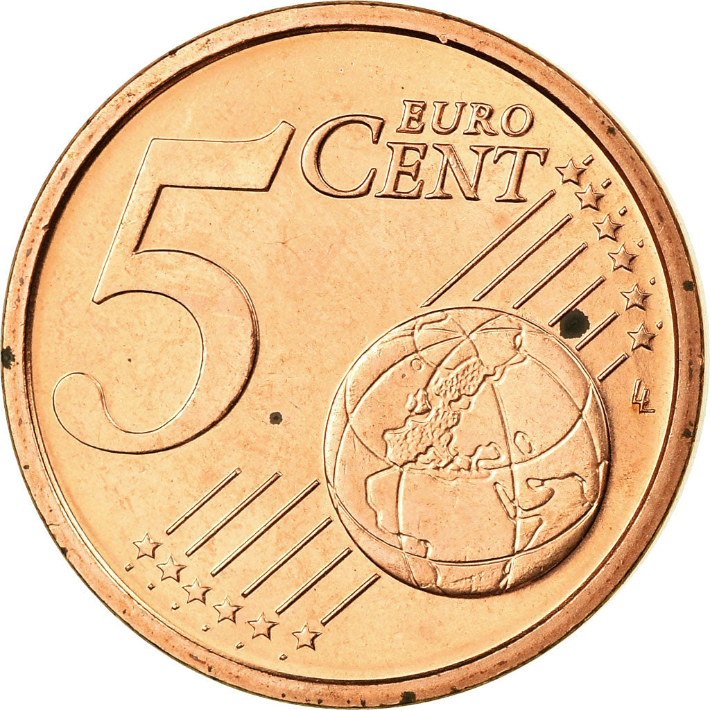 Italy, 5 Euro Cent, 2004, MS(63), Copper Plated Steel, KM:212
