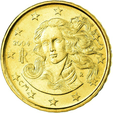 Italy, 10 Euro Cent, 2004, MS(63), Brass, KM:213