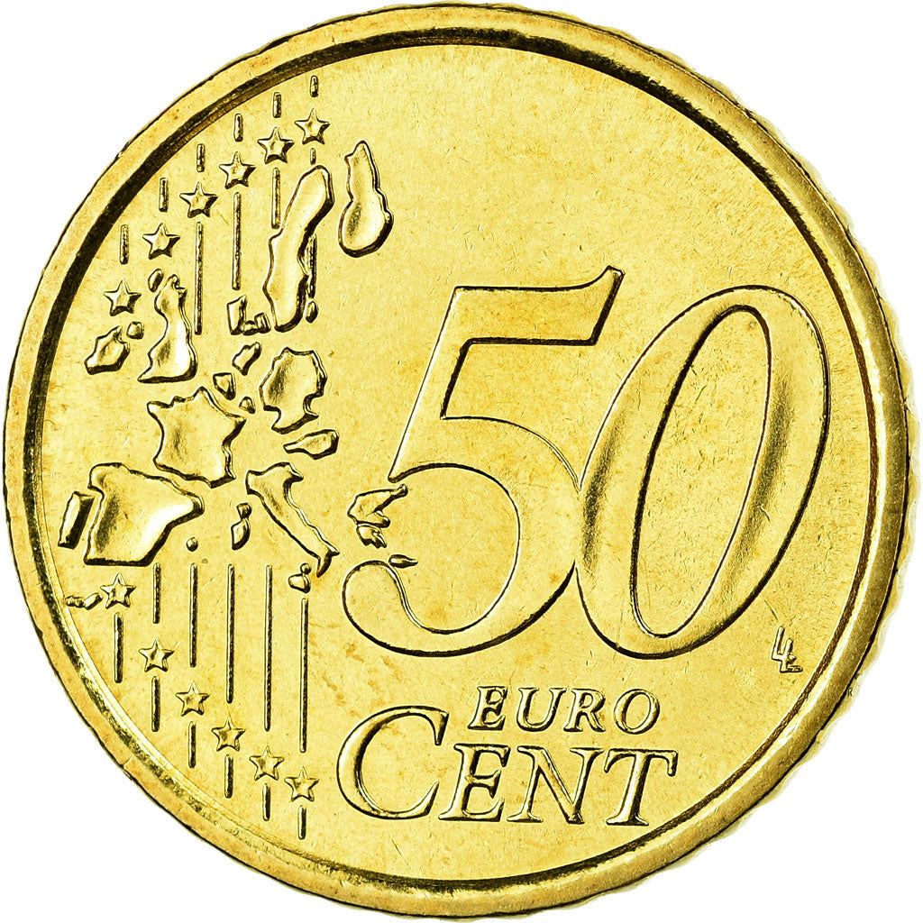 Italia, 50 Euro Cent, 2004, SPL, Ottone, KM:215