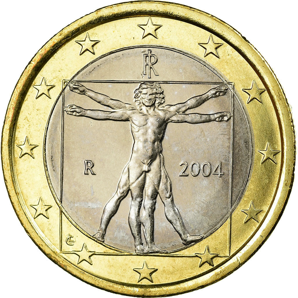 Italy, Euro, 2004, MS(63), Bi-Metallic, KM:216