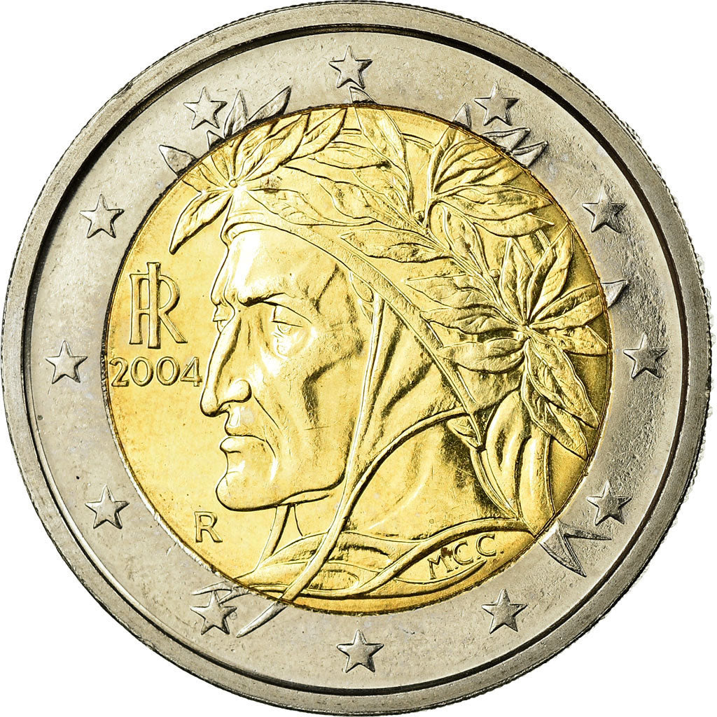 Italien, 2 Euro, 2004, UNZ, Bi-Metallic, KM:217
