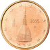 Italy, 2 Euro Cent, 2005, MS(63), Copper Plated Steel, KM:211