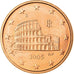 Italia, 5 Euro Cent, 2005, SPL, Acciaio placcato rame, KM:212