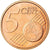 Italia, 5 Euro Cent, 2005, SPL, Acciaio placcato rame, KM:212