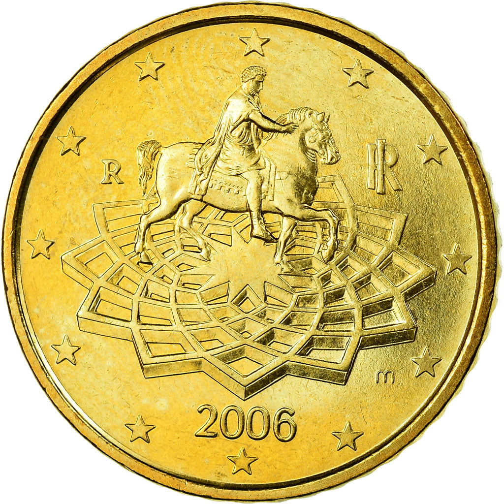 Italien, 50 Euro Cent, 2006, UNZ, Messing, KM:215